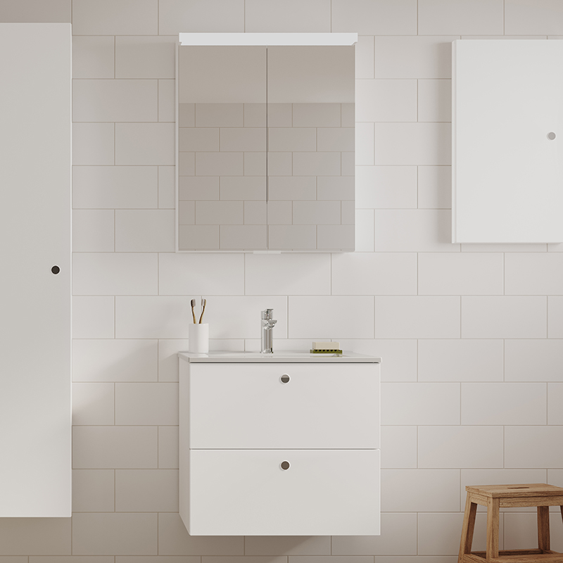 Intro-kalustesarja, mattavalkoinen