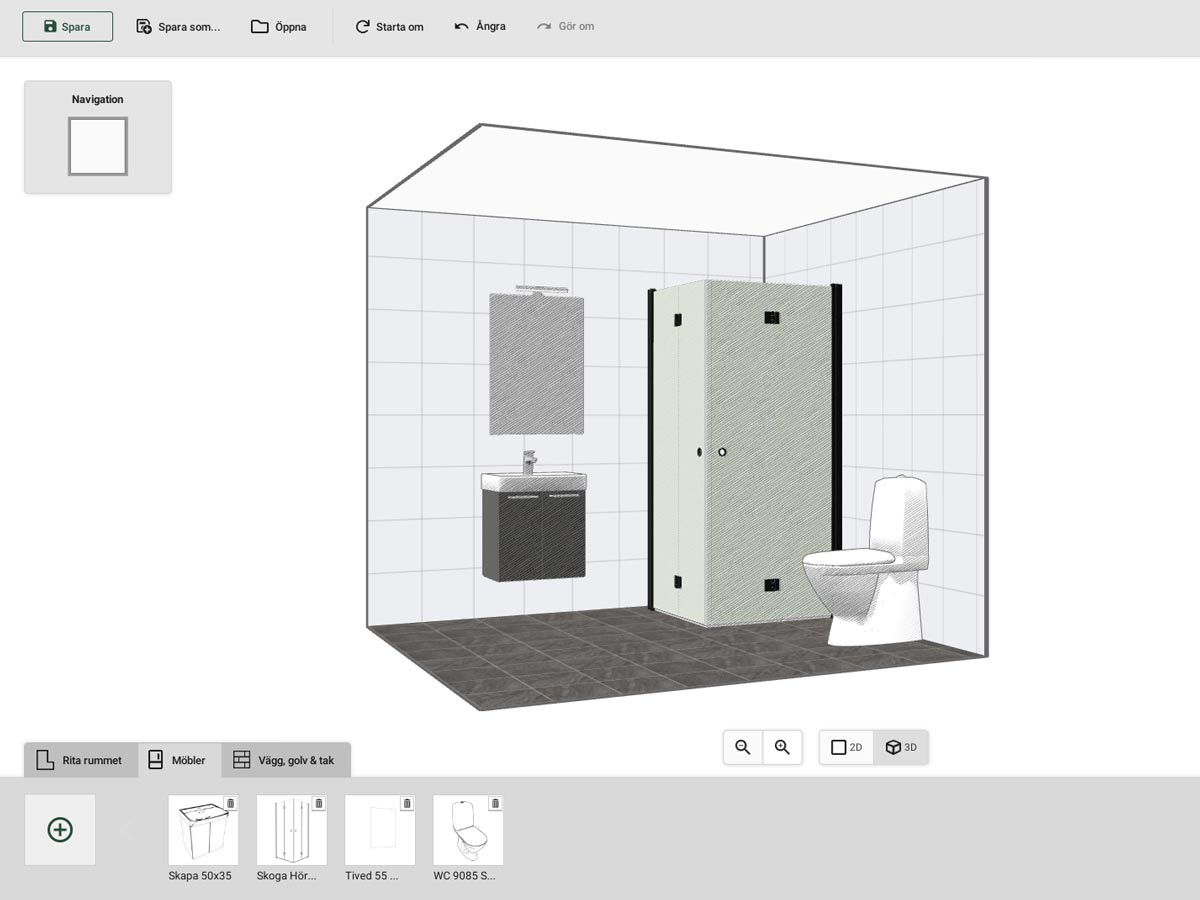 Suunnittele kylpyhuone 3D:nä
