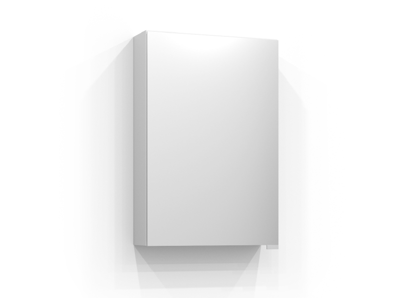 Intro-peilikaappi 45 cm mattavalkoinen, kaksi peiliovea, ilman valaistusta.