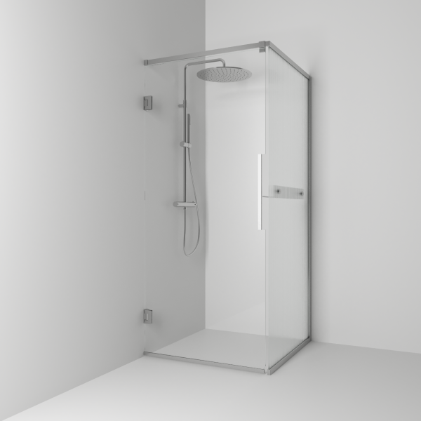 Langfoss -suihkukulma 200, aaltolasi ja hyllyllä