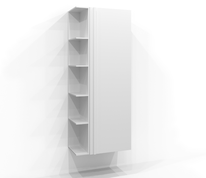 Korkean kaapin 160x50 Vedinlista Avohylly